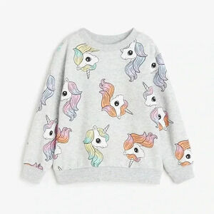 H&M PRINTED SWEATSHIRT (Size 8/10)